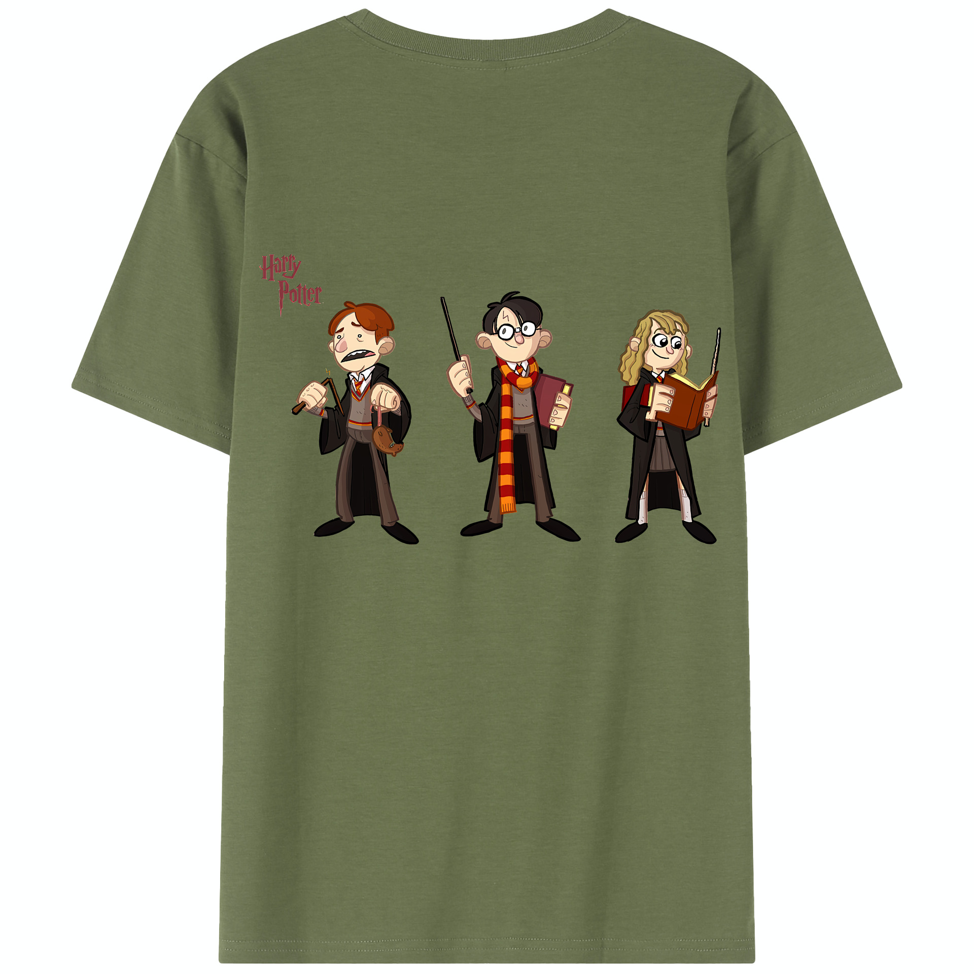 （画像用） Harry Potter ハリー・ポッターシリーズ 綿100％半袖Tシャツ（背面プリント）
